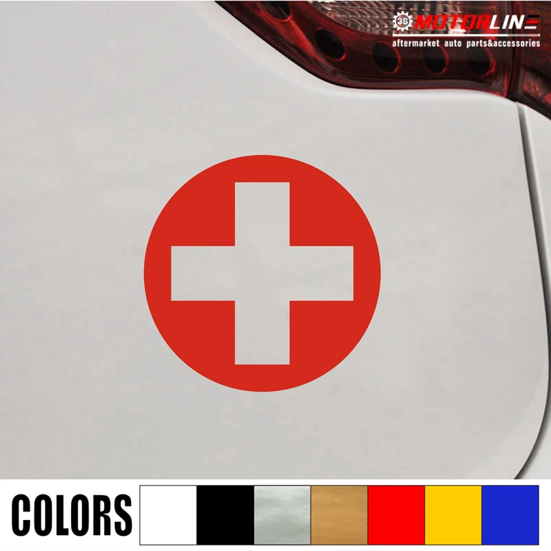 

Swiss Air Force Roundel Decal Sticker Car Vinyl pick size color no bkgrd die cut