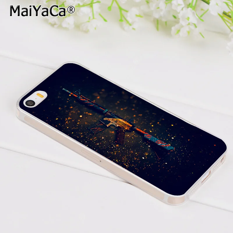 Чехол для телефона MaiYaCa cs go С Пистолетной игрой для iPhone 6S 6plus 7plus 8 8Plus X XS XR 5 5S 11pro max 11pro чехол