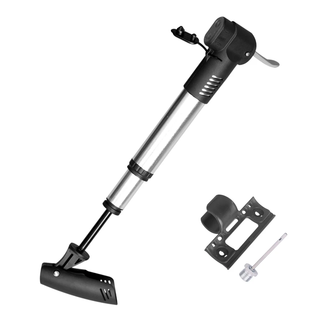 

High Pressure Bike Pump Hand Mini Pump Bicycle Air Inflator Compressor with Holder for Schrader and Presta Valve Fietspomp