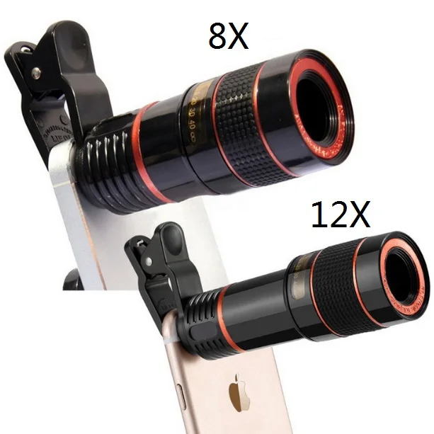 Для iPhone 6 S 7 8 Plus X Phone No Dark Corner 8X 12X зум оптический телескоп объектив камеры HD