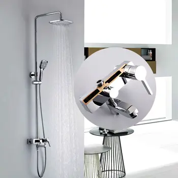 

Kaiping manufacturers selling recasting sifang faucets Hot and cold shower DS33007