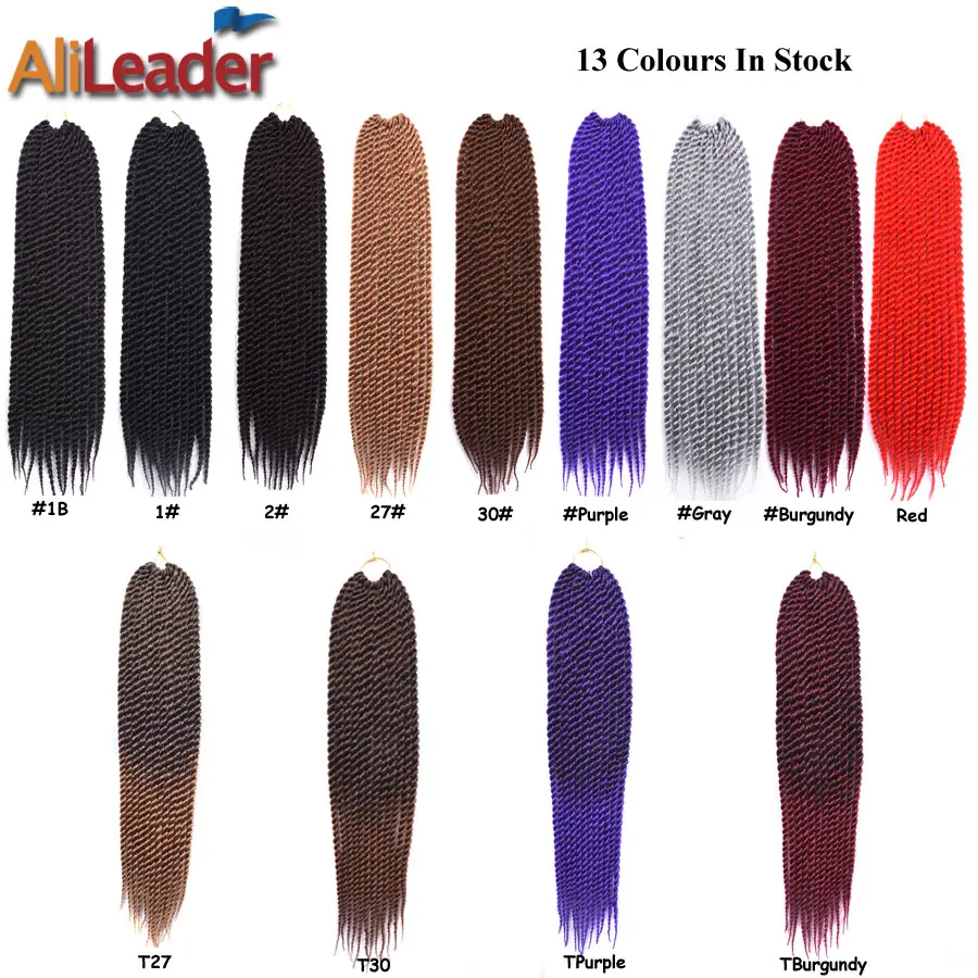 Alileader Senegalese Twist Hair Crochet Braids Kanekalon Synthetic