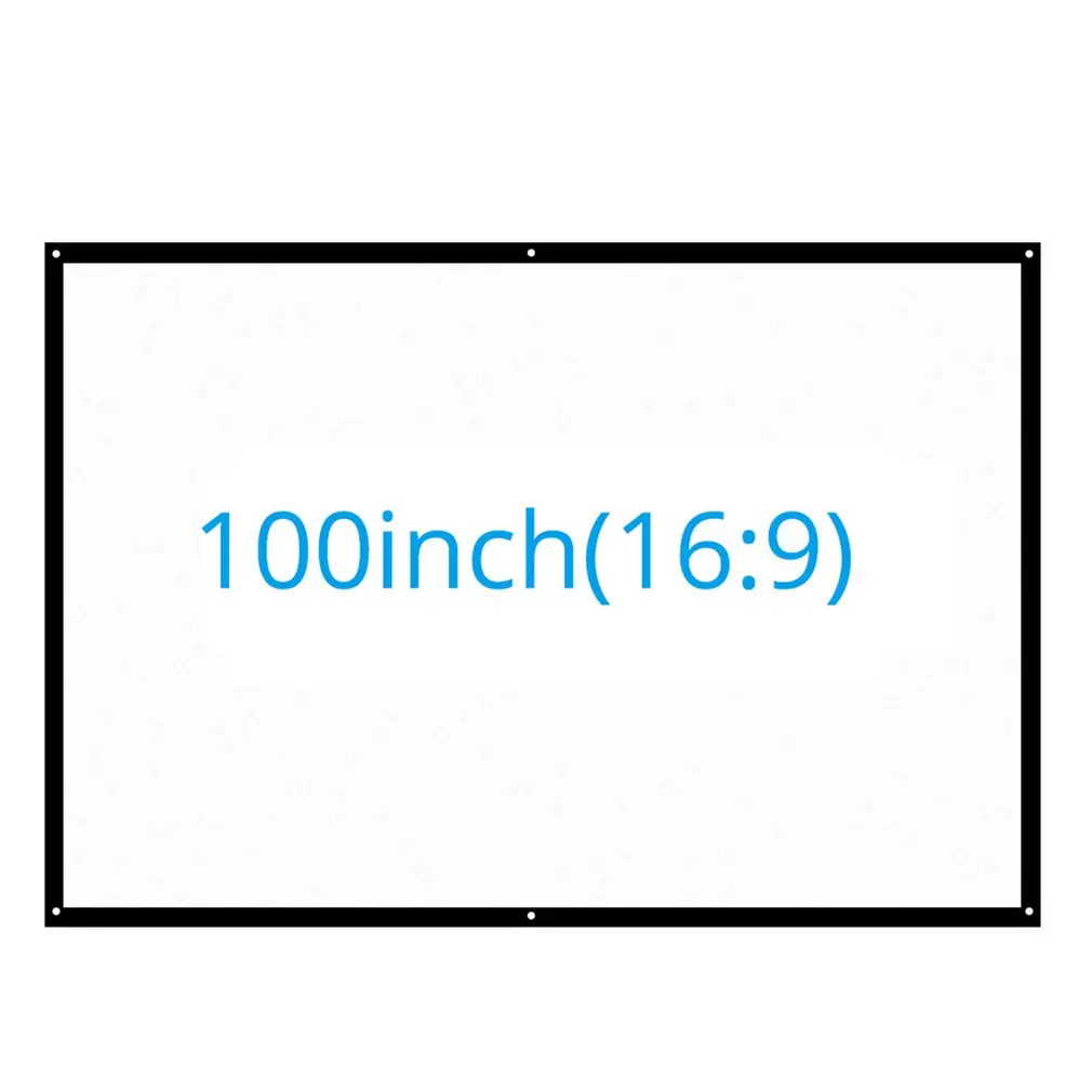 

Rigal 60 100 inch 16:9 Portable Projector Screen Plastic Projection Screen Matte White for Wall Mounted Home Theater Bar Travel