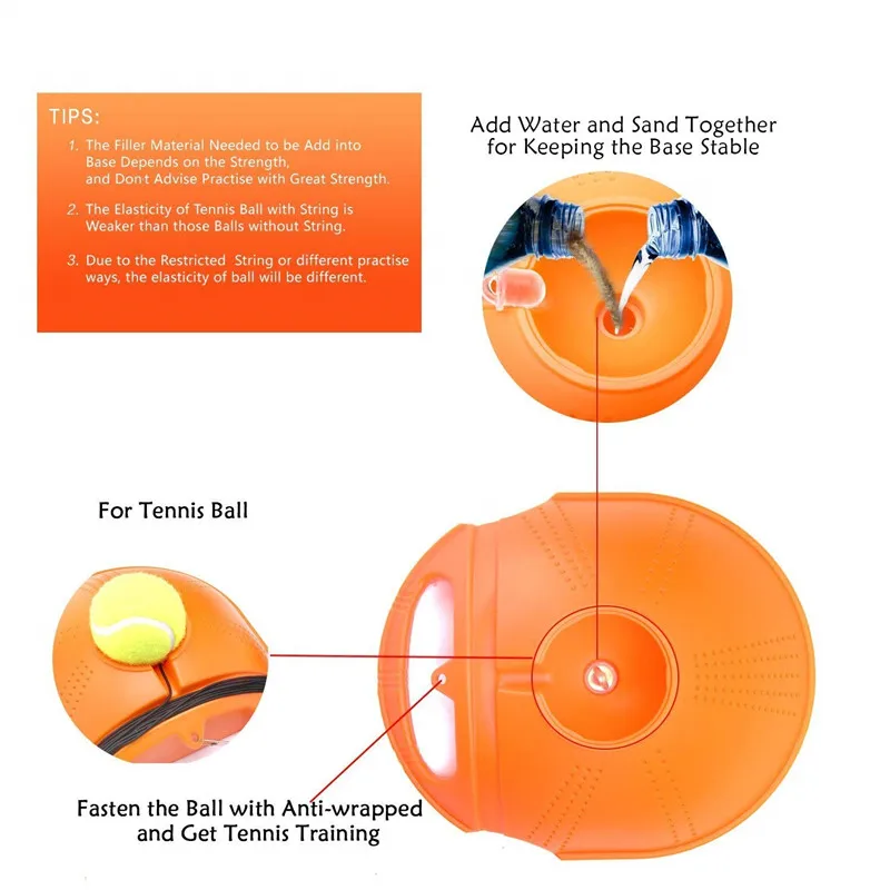 Теннисный тренировочный инструмент Упражнение теннисный мяч спортивный тренажер робот отскок мяч с теннисным тренером плинтус спарринг устройство