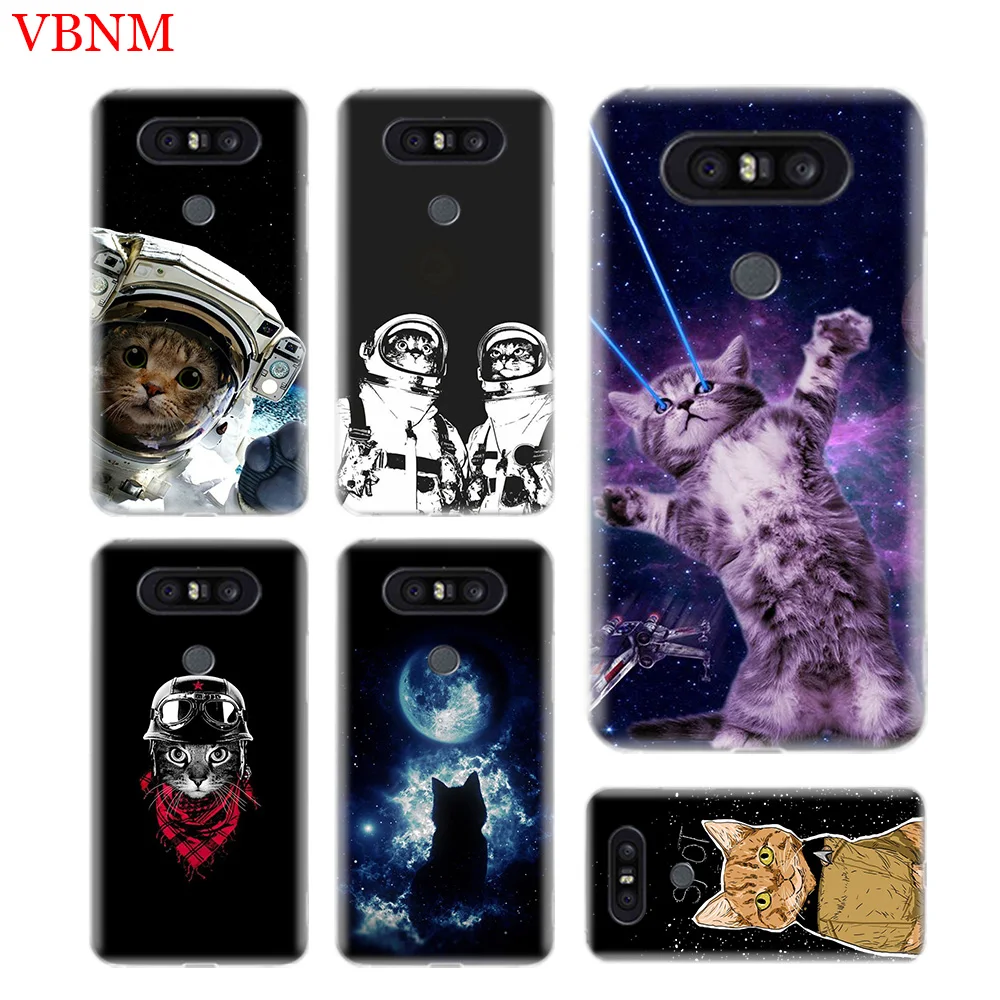 

Cat Astronaut Durable Soft TPU Phone Case For LG V40 G6 G7 Q6 Q8 Q7 G5 G4 V30 V20 V10 K8 K10 2018 2017 Customized Cases Coque