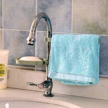 

Faucet Drain Rack Sink Storage Rack Sponge Cloth Drain Rack perforation-free Towel Rack clip soap Shelves Kitchen Supplies