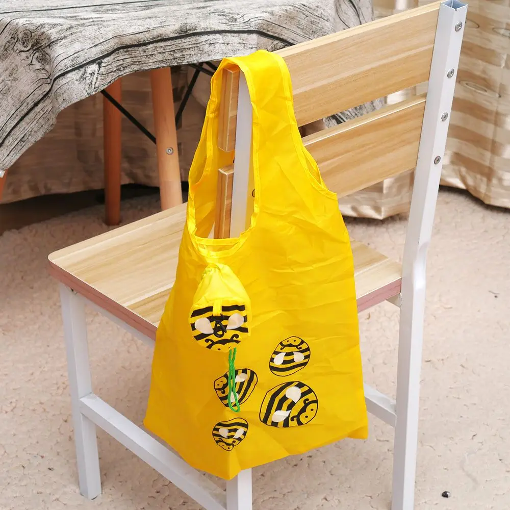 Сумка для покупок в виде пчелы, Экологичная Складная многоразовая переносная сумка через плечо из полиэстера для путешествий