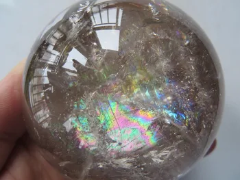 

AA Natural Smoky Quartz Rainbows Ball Crystal Sphere Orb Healing 371g