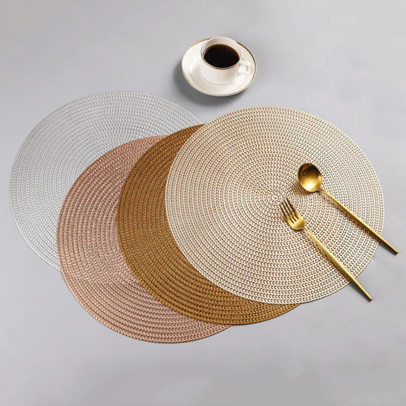 

PVC Placemat Kitchen Dining Table Mats Steak Pad Anti-scalding Insulation Pads INS Nordic Hotel Restaurant Home Decor