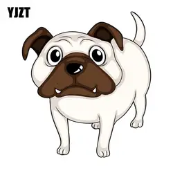 YJZT 14 см * 15,8 см интересный Пёс из мультфильма автомобиля Стикеры ПВХ наклейка моделирование 12-300360