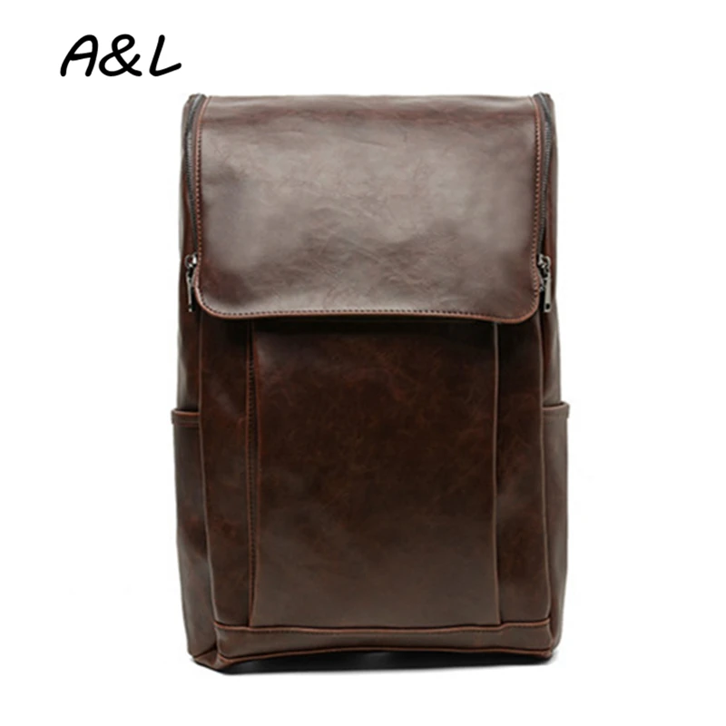 

2019 Fashion Brand Design Men Travel Bag Men Backpack Leather Laptop Bag Vintage Backpack Computer School Rucksack Mochila A0201