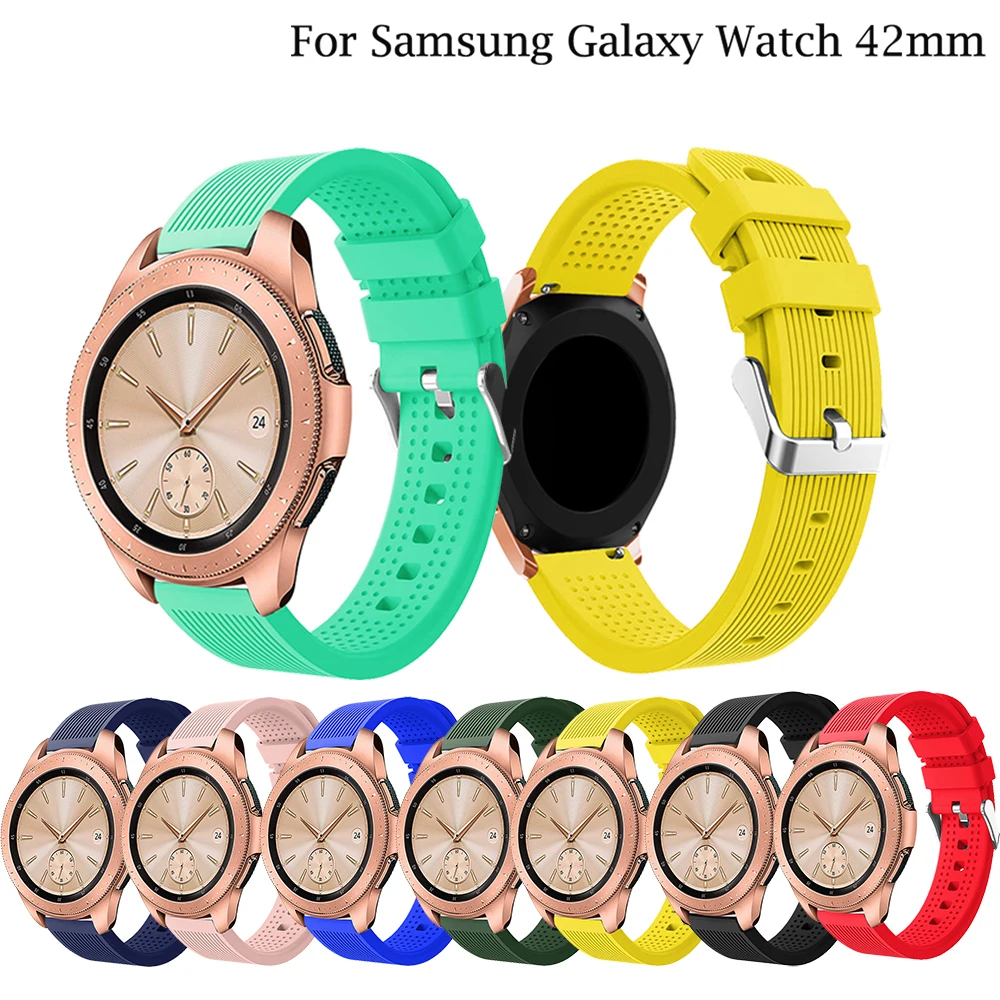 20 мм силиконовый ремешок для Samsung Galaxy Watch active 2 40 44 спортивный Gear Sport S2 Huami Amazfit GTS