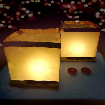 

50pcs Festival Lantern Paper Lanterns Floating Water Wishing Lantern for Birthday Party Wedding Decoration Shower Supplies