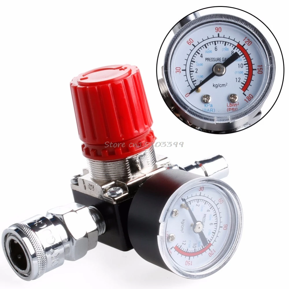 

1/4" 180PSI Air Compressor Regulator Pressure Switch Control Relief Valve Gauges G08 Drop ship
