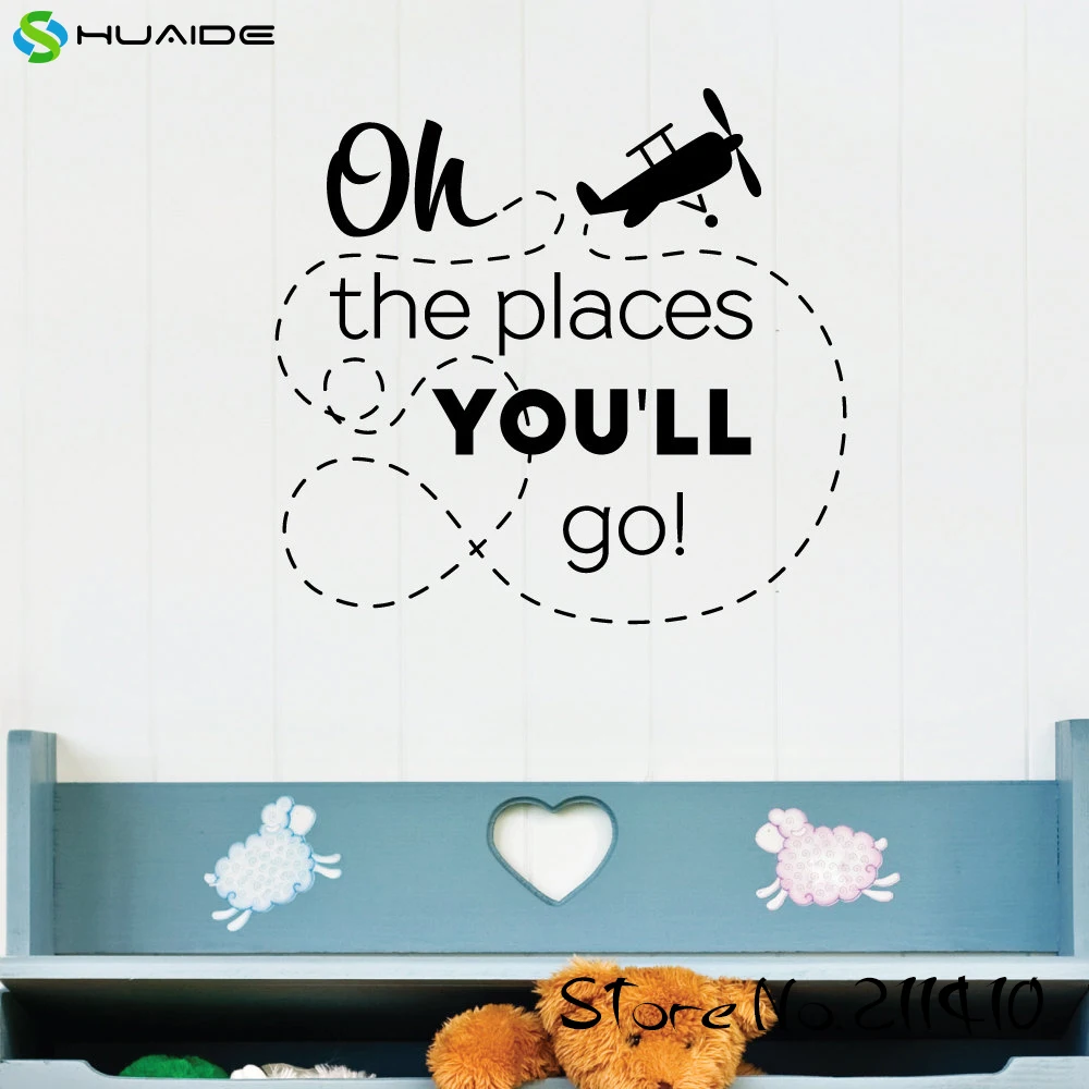 Oh The Places You Will Go Home Wall Decal Sticker Adesivo de parede
