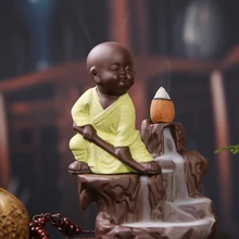 Курильница для благовоний горелки монах кунг-фу керамическая ваза-подсвечник Ладан украшение дома дзэн Будда аромапалочки горелки 12,5*8,5 см