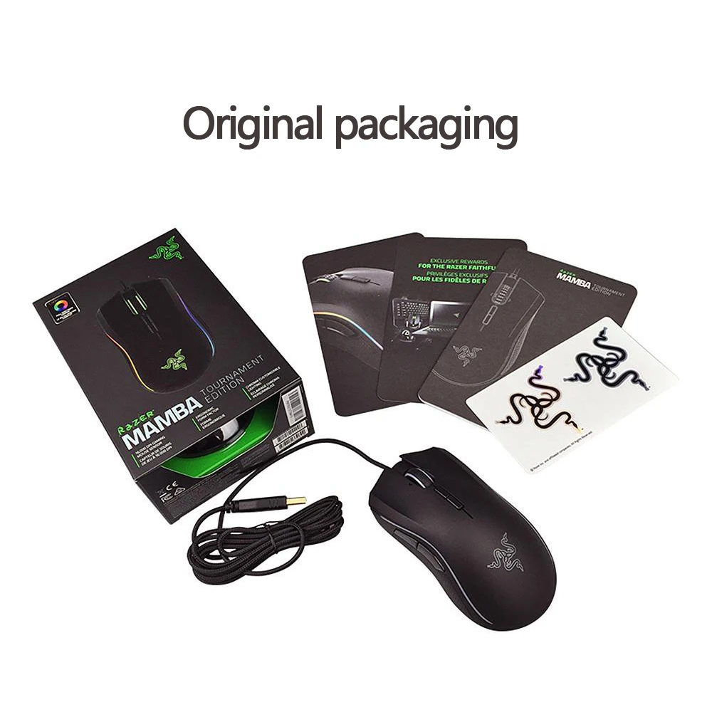 Razer DeathAdder Elite игровая мышь 16000 dpi эргономичная Chroma подсветка оптимизированная 450 ips 7 кнопок eSports проводная мышь для геймера