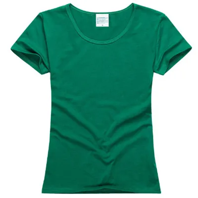 army green Лето, высокое качество, 15 цветов, S-2XL, простая футболка, Женская хлопковая эластичная Базовая футболка, Женские повседневные топы, футболка с коротким рукавом - Цвет: army green
