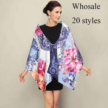 

Whosale NEW 2019 Long Imitate Silk Scarf Autumn Winter Women Shawl Wrap Gift Scarf Lady Luxury Buckle shawl Bull Price Sale