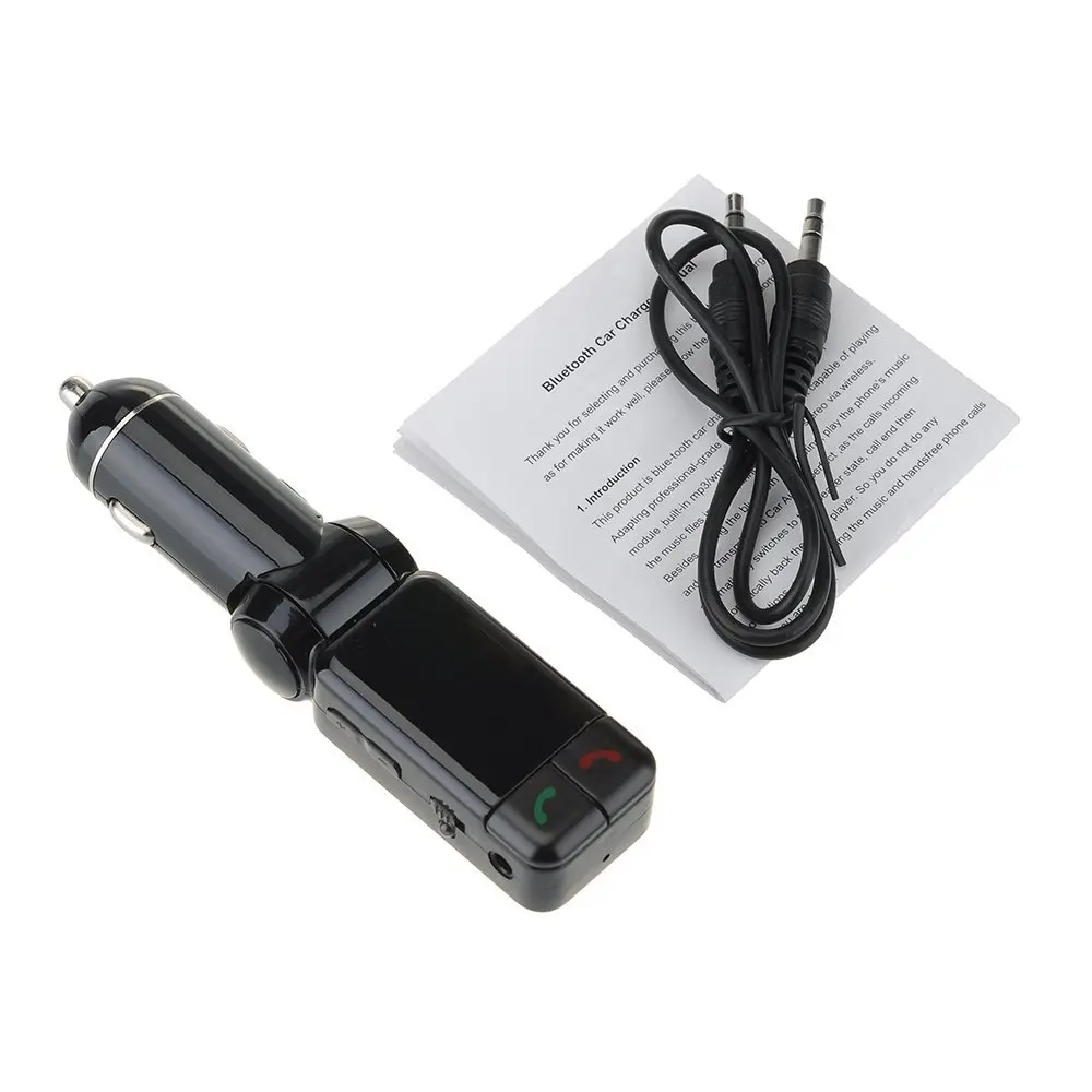 VicTsing FM Transmitter Bluetooth Car Kit with Dual USB Car Charger Hands-Free Calling Wireless In-Car FM Transmitter MP3 Player (6)