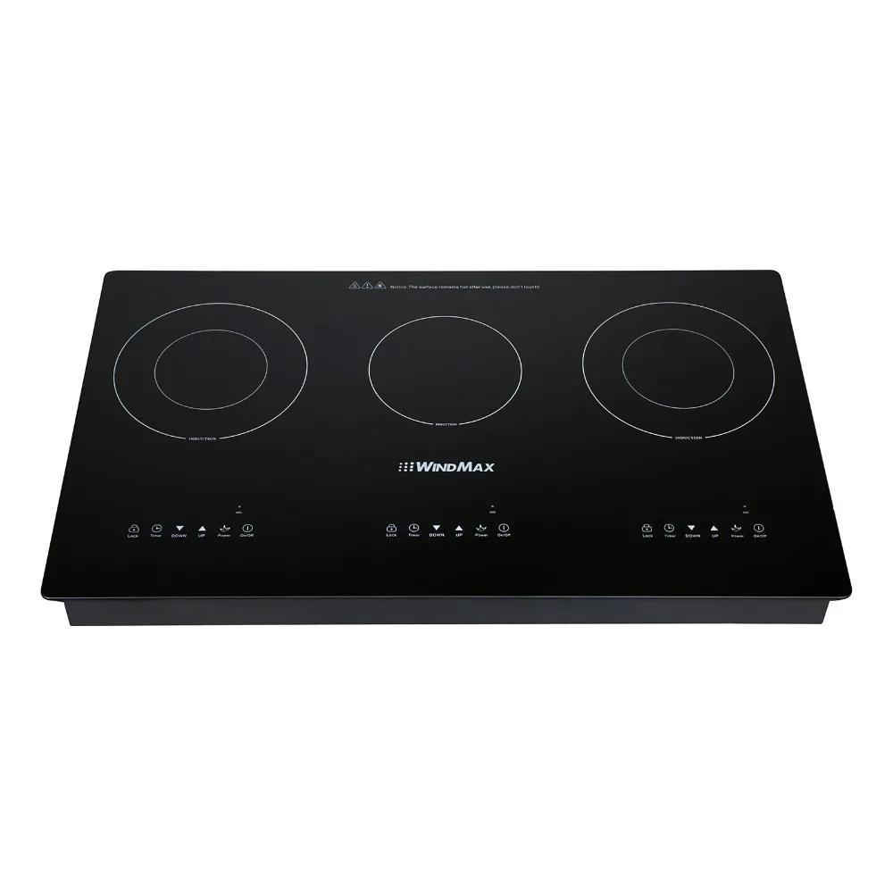 Hot 29.5" Glass Plate Induction Hob 3 Burner Triple Stove Built in