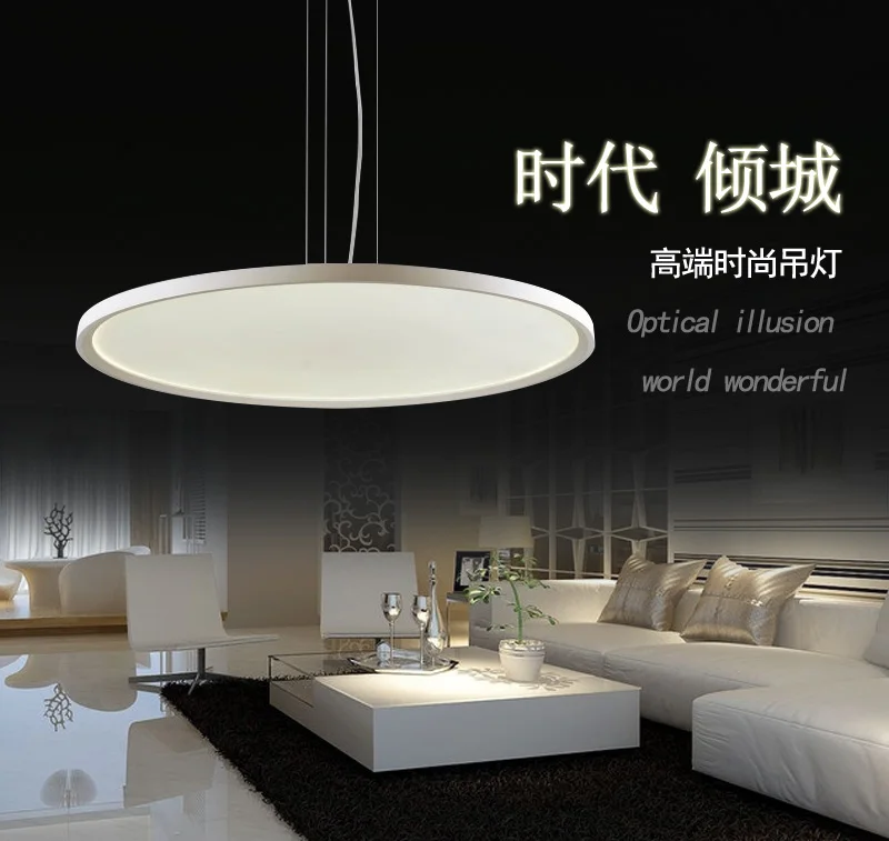 الأزياء led مصابيح جديدة جميلة رقيقة القرص أوروبا نوع droplight غرفة الجلوس وغرفة الإبداعية صحن طائر