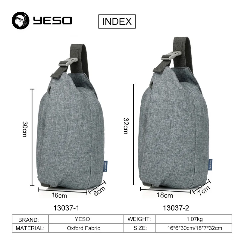 YESO, дизайн, повседневная нагрудная сумка, водонепроницаемая, Оксфорд, сумка через плечо, модная сумка на плечо, легкая, мужская, унисекс, Half Moon, сумки