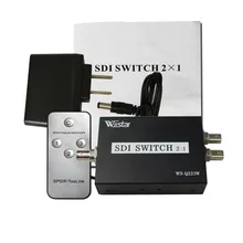 Wiistar SDI Switcher 2×1 HUB SDI Intelligent Switch Extender 2 To 1 Converter for 3G HD SD Monitor Security Camera CCTV