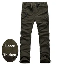 Новинка, мужские зимние брюки карго, утепленные флисовые брюки карго, мужские повседневные брюки с несколькими карманами, военные тактические брюки размера плюс 3XL