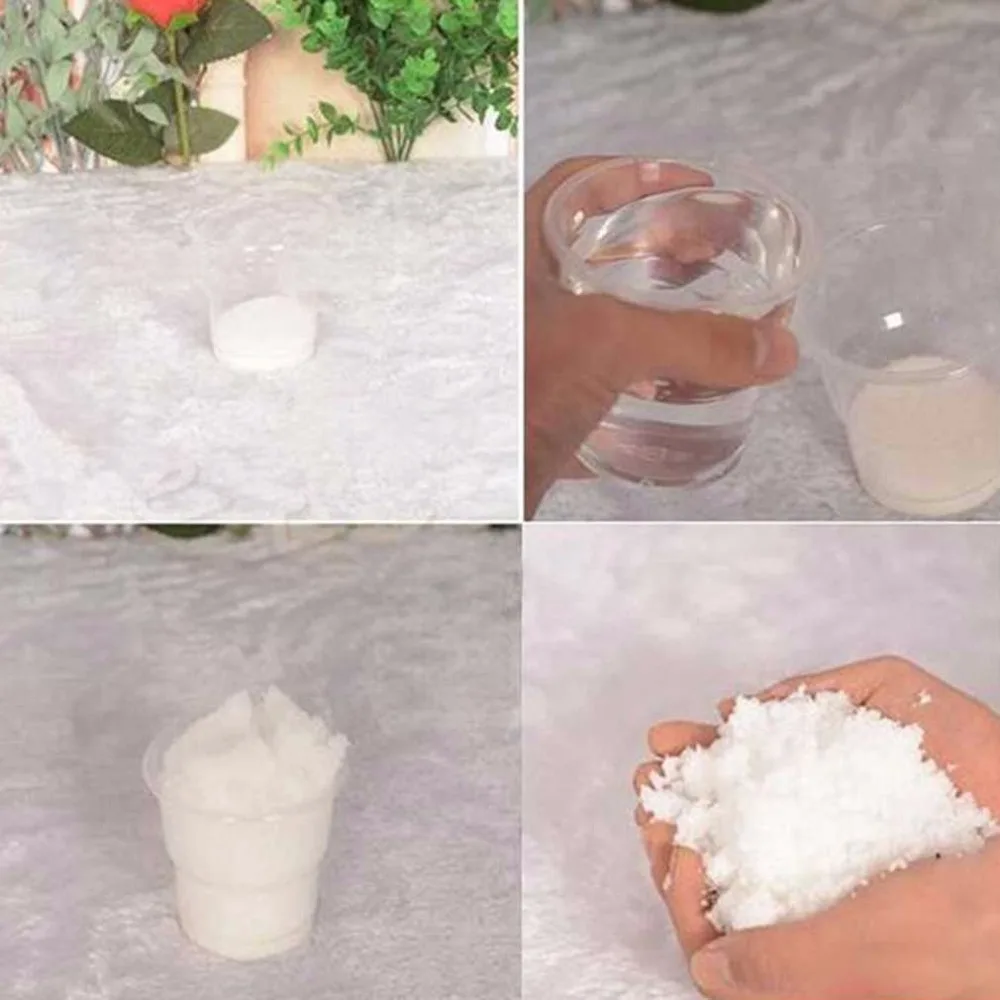 Fashion 10 Pcs Fake Magic Instant Artificial Snow Scene Play Frozen Wedding Christmas Outdoor Decoration Supplies