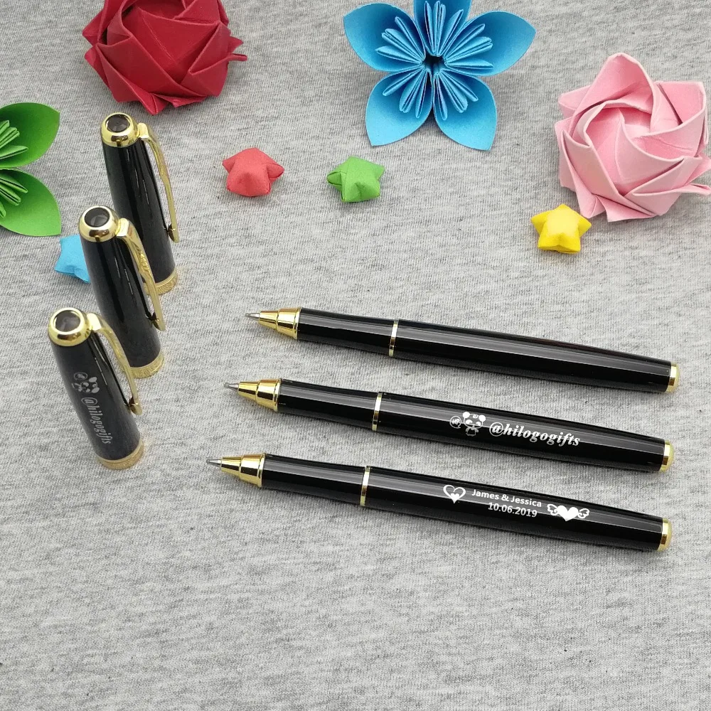 

Boss wanted high quality gel pen nice writing sign pen custom with your company logo text free on pen body or pen cap