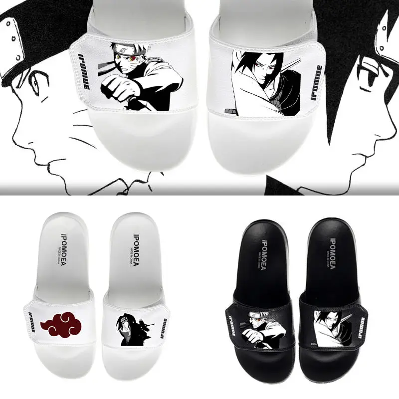 

Anime Printed Home Slippers Naruto Uchiha Sasuke Kakashi Cosplay Men/Women flats lovers Casual summer Non-slip shoes unisex
