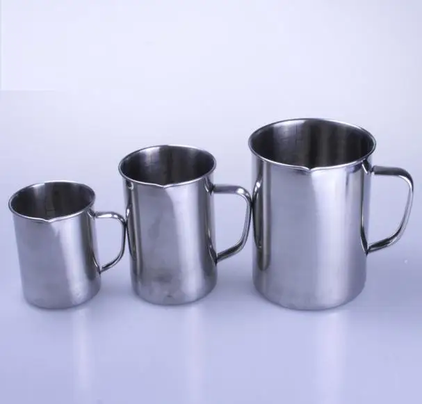 500ml,1000ml,2000ml Stainless steel beakers laboratory beaker with