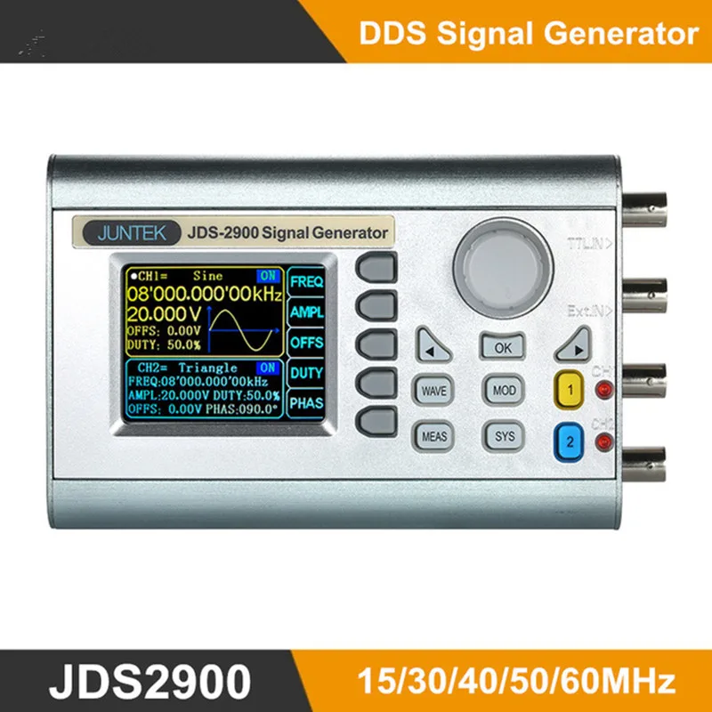JDS2900 60 МГц цифровой контроль двухканальный DDS функция генератор сигналов