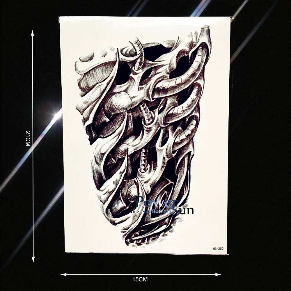 Панк Мужчины Женщины робот машина рука татуировки рукава наклейки