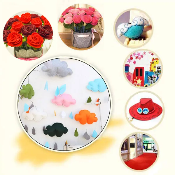 

42 pcs/Lot Sewing Dolls Crafts Felt Fabric 1mm Thickness Cloth Felts DIY Bundle 20x30cm Hot Sale