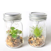 Подвесная солнечная крышка банки огни 10 светодиодных гирлянд сказочные огни Солнечный стол огни газон декор для Патио Сад