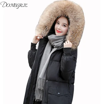 

2020 Fashion Winter Jacket Women Cotton Padded Jacket Women Thick Female Parka Warm Long Jackets Ladies Overcoat
