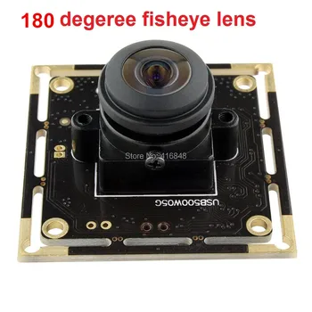 

1/2.5 Aptina MI5100 Color CMOS Sensor 180 degree fisheye Lens 5MP 2592X1944 MJPEG YUY2 HD wide angle USB CCTV Camera board