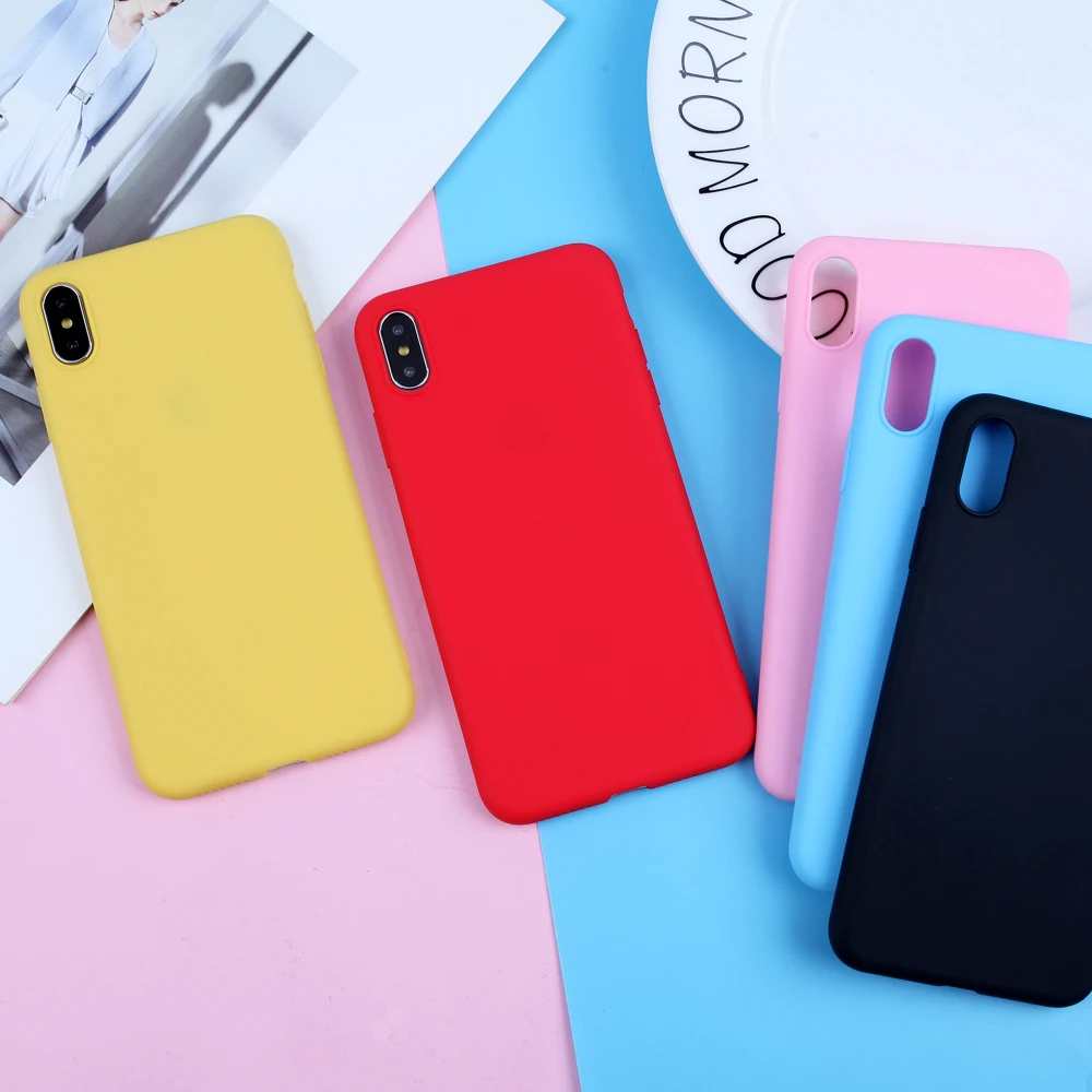 Роскошный чехол для телефона iPhone Xs Max XR X 7 8 Plus Чехлы ярких цветов Мягкий