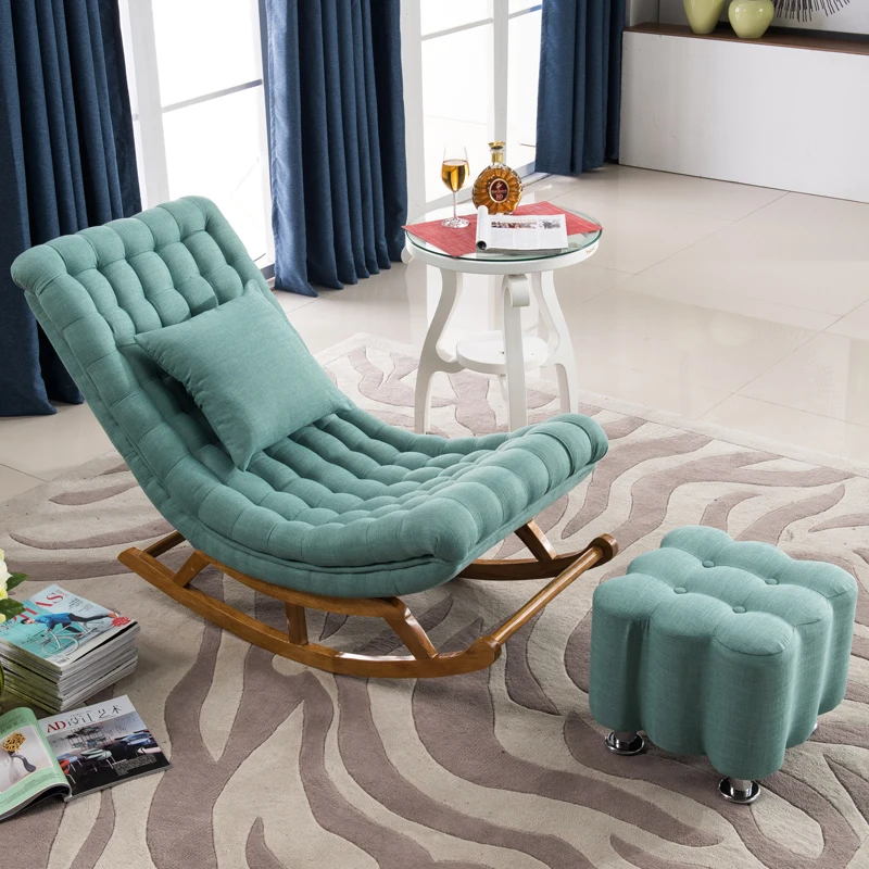 

Nordic Simple Rocking Chair Recliner Pregnant Women Chair Lazy Couch Single Balcony Nap Sway Chair Rocking Chair