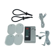 Multi electric shock adjustable penis cock ring extender massager physical therapy electro stimulation medical themed sex toys