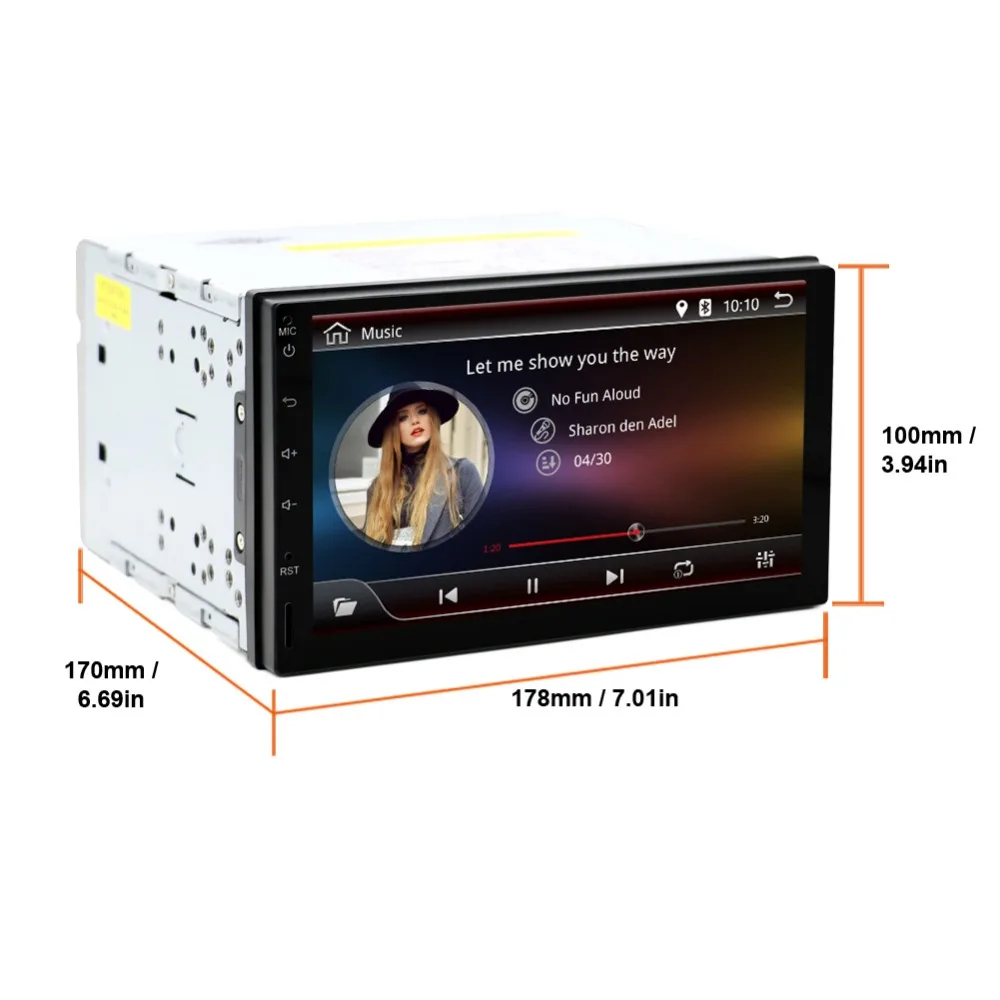 Discount 2din Android 7.1 Universal Touch Car PC Tablet double Audio 7