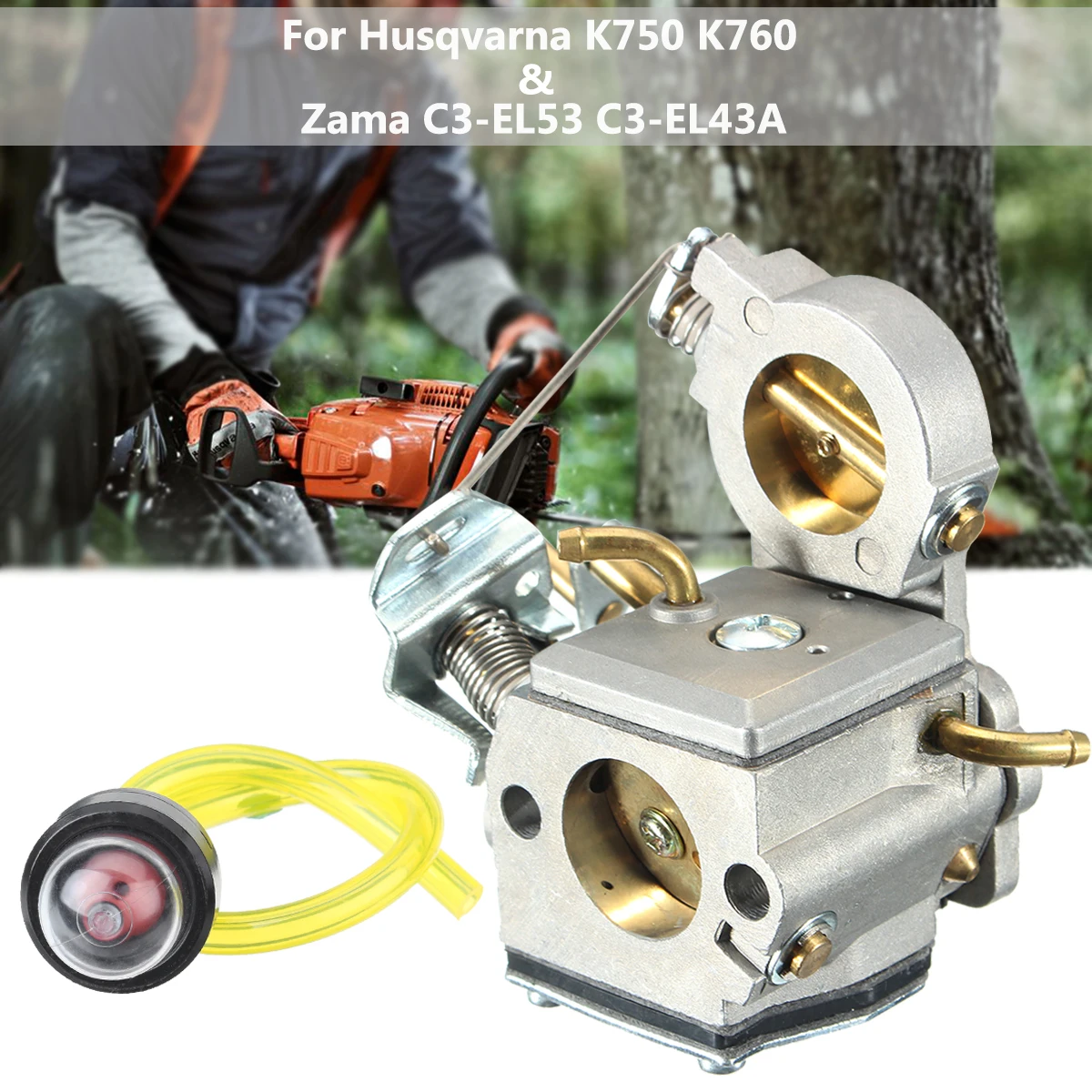 Хромированная карбюраторная праймерная лампа 578 24 34 01 для Husqvarna Partner K750 K760