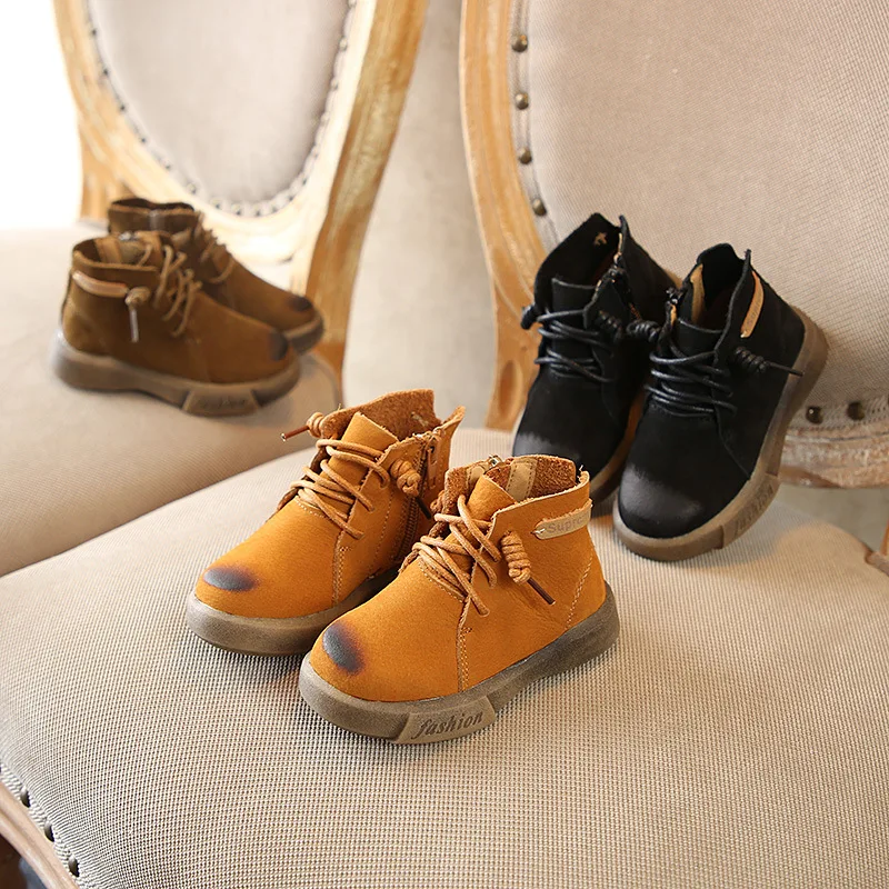

Boys Boots Winter Kids Snow Boots Sport Children Shoes For Boys Sneakers Fashion Leather Child Shoes Size 21-37 2018 New