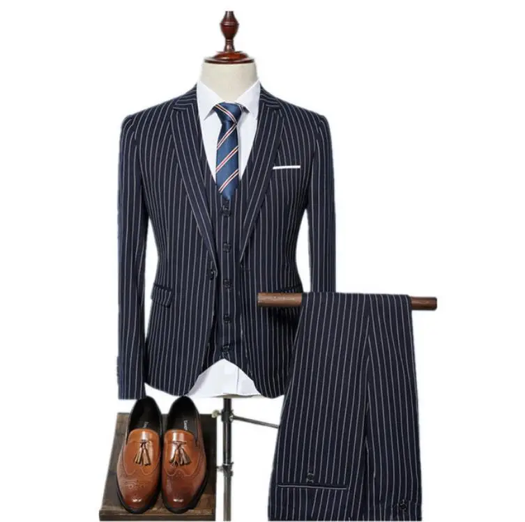 Куртка+ жилет+ брюки) мужские костюмы высокого качества модные ...