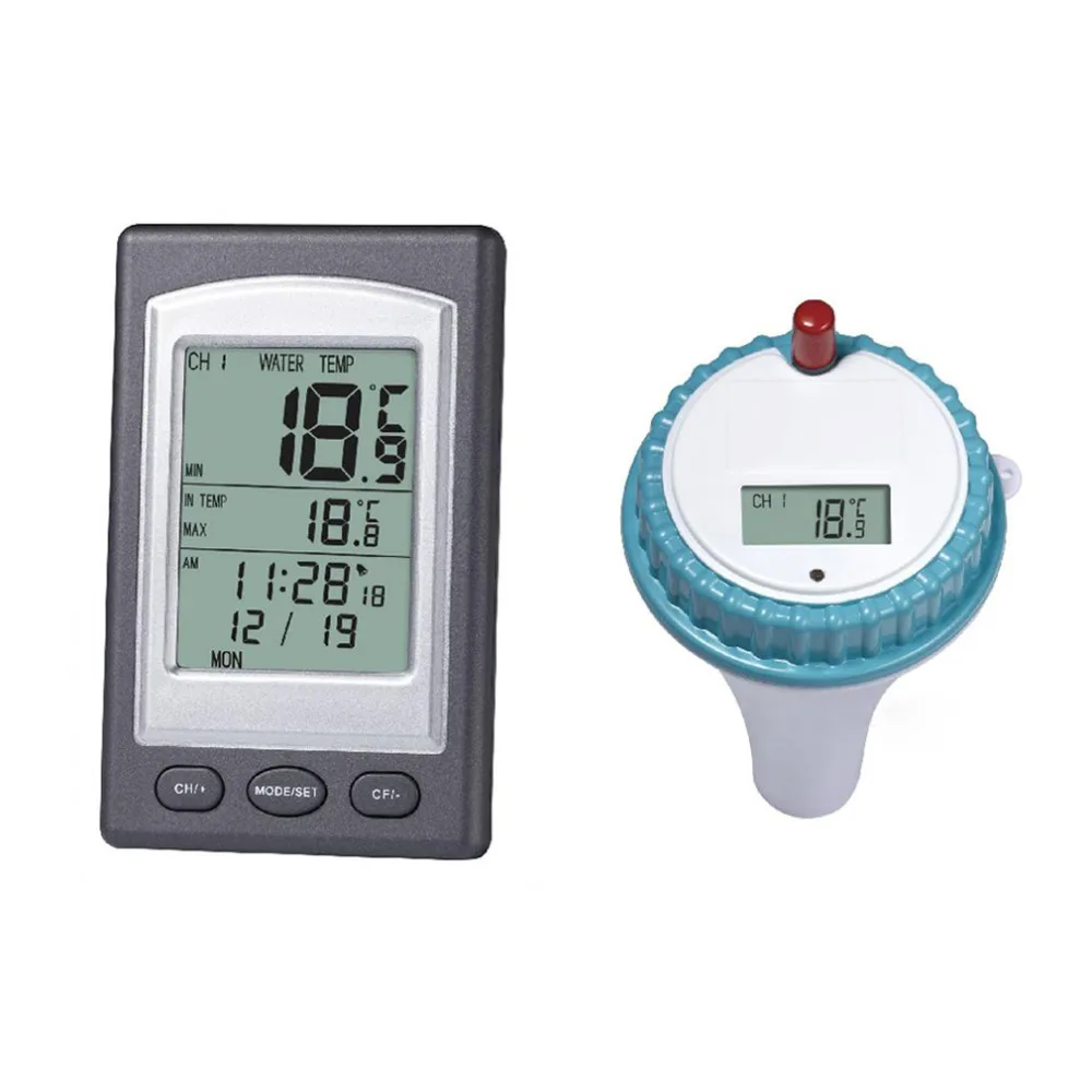 

1Pc Professional Wireless Floating LCD Display Digital Waterproof Swimming Pool SPA Floating Thermometer With Receiver