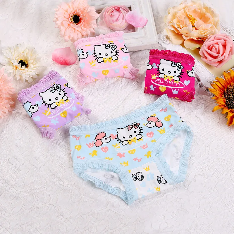 

4pcs/set cotton Panties For Girls Kids Short Briefs baby girl underwear children underwear child cute cartoon shorts Underpants