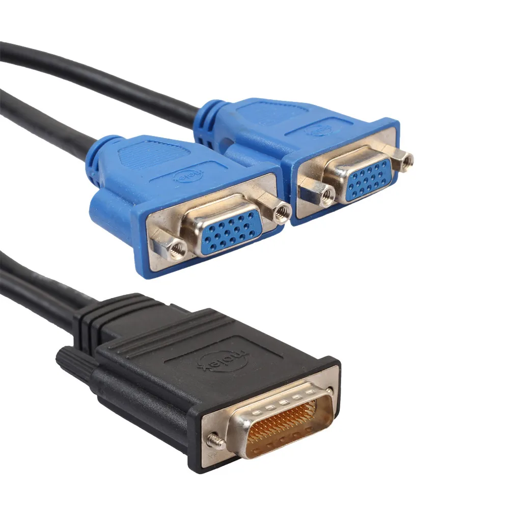 

sturdy and durable DMS59 DVI Male to 2 x VGA Female DMS-59 Pin Exquisite craftsmanship Video Monitor Splitter#83