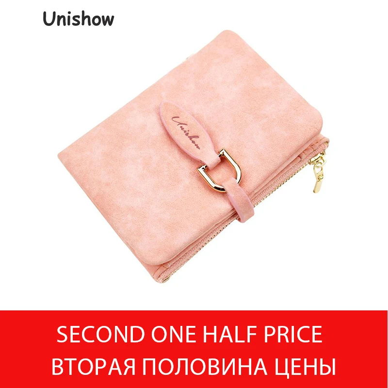 

Unishow Wallet Female Short Design Matte Pu Leather Women Wallet Brand Small Women Purse Female Mini Coin Purse Card Holder